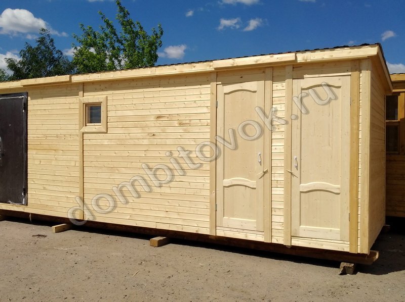 Фото хозблока трёхсекционного для дачи