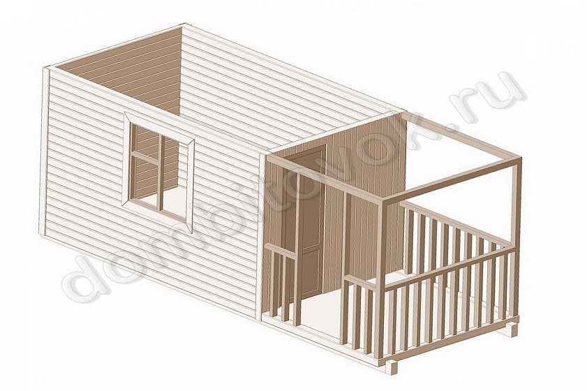 Фото хозблока для дачи с верандой