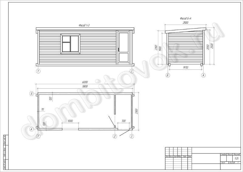 Бытовка дачная стандарт с тамбуром фото