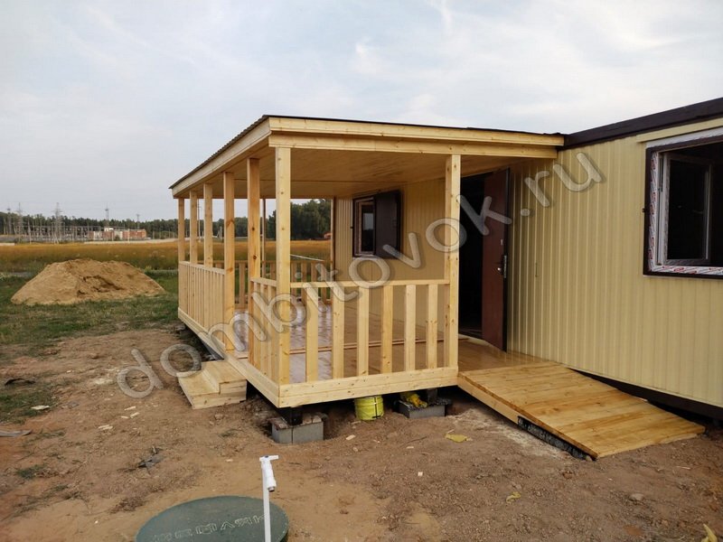 Веранда для бытовки фото