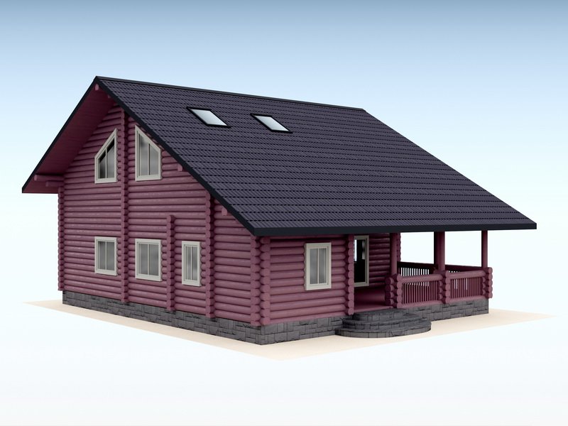 Дом из оцилиндрованного бревна "Classik"