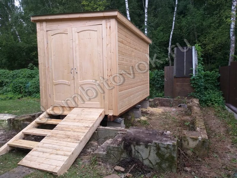 Фото бытовки дачной с двумя хозблоками