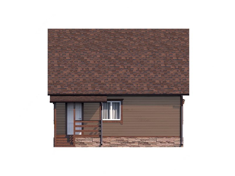 Двухэтажный дом с двухскатной крышей К2-5