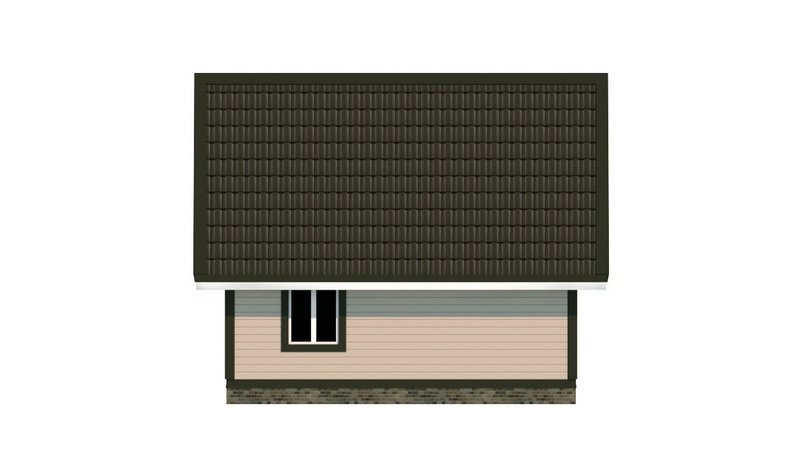 Двухэтажный дом с двухскатной крышей К2-9