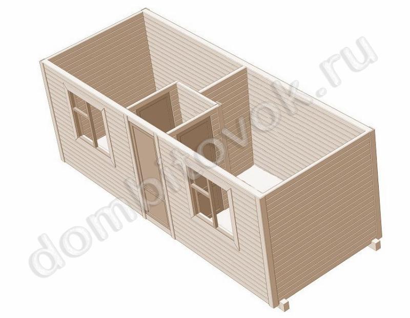 Фото бытовки двухкомнатной с коротким тамбуром