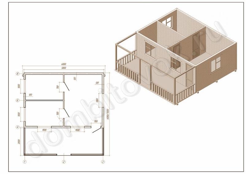 Дачный домик с верандой фото