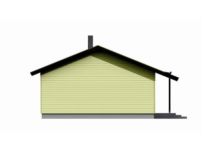 Одноэтажный дом с двухскатной крышей К1-7