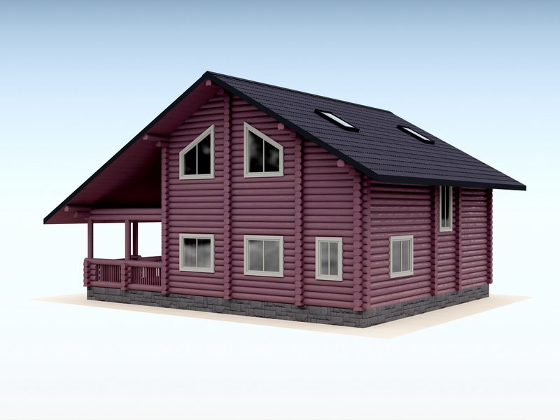 Дом из оцилиндрованного бревна "Classik"