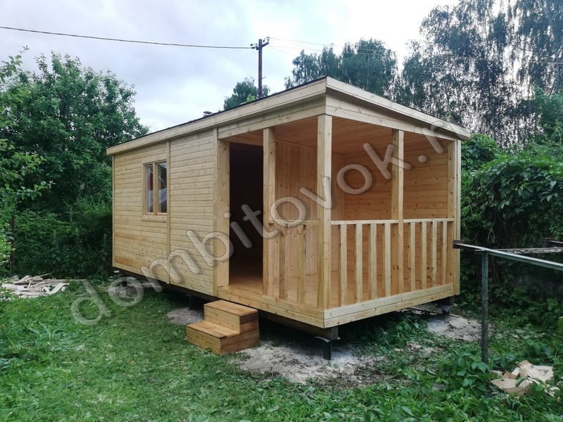 Бытовка дачная с верандой фото