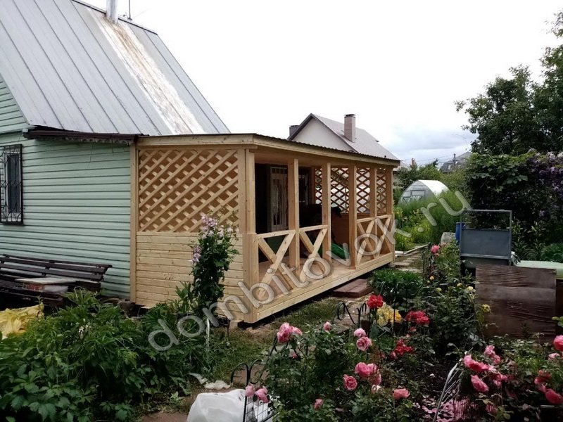 Веранда для бытовки фото