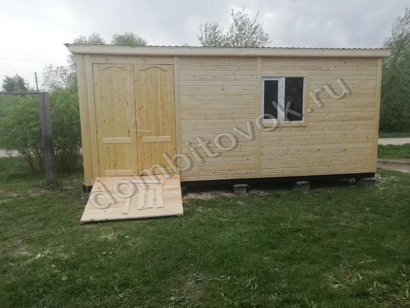 Бытовка стандарт с двумя распашными дверьми фото