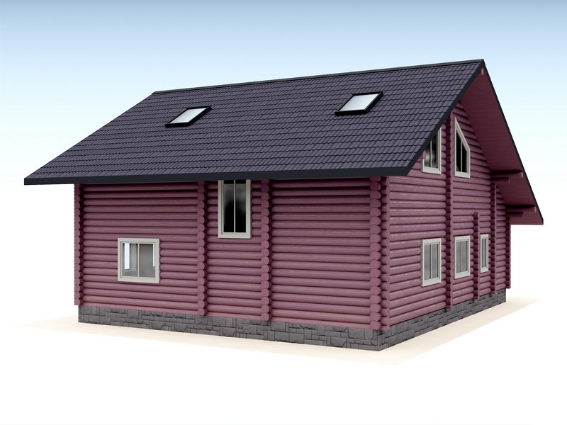 Дом из оцилиндрованного бревна "Classik"