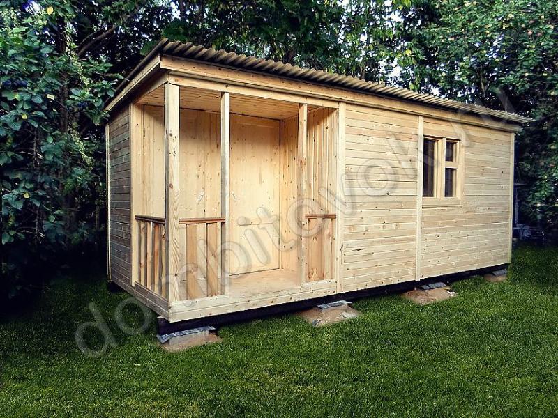 Утепленная бытовка с крыльцом и двумя хоз. помещениями фото