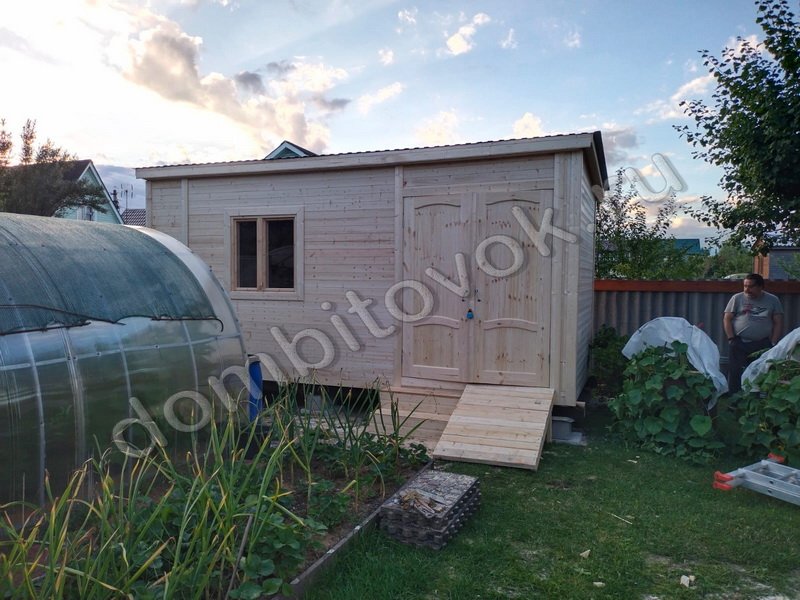 Бытовка стандарт с двумя распашными дверьми фото