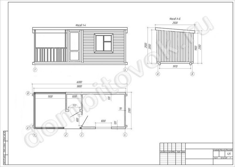 Бытовка дачная с верандой и хозяйственным помещением фото