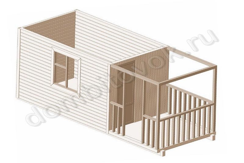 Бытовка дачная с верандой фото