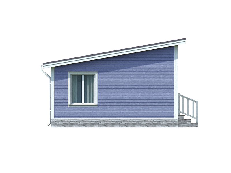 Одноэтажный дом с односкатной крышей К1-1