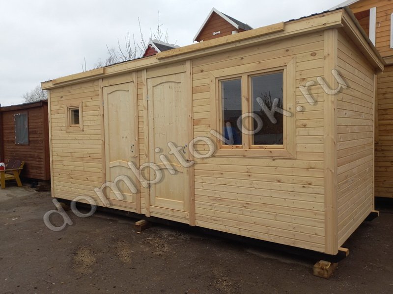 Бытовка утепленная с двумя отдельными помещениями фото