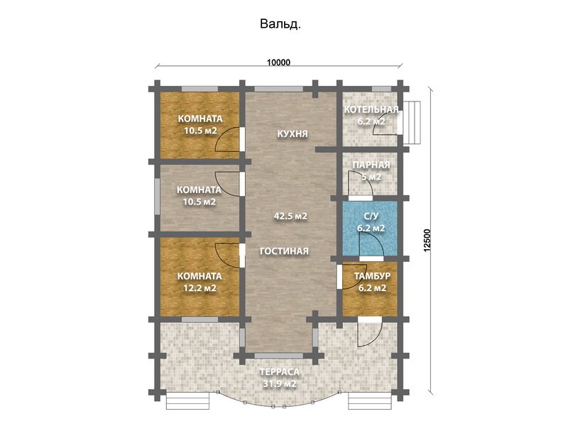 Дом из бруса "Wald"