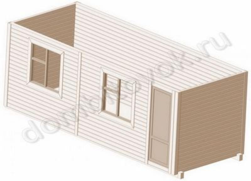 Бытовка с двумя окнами стандарт фото