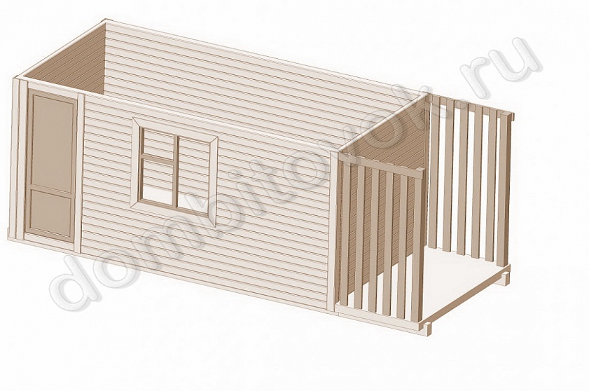 Фото хозблока с дровником для дачи