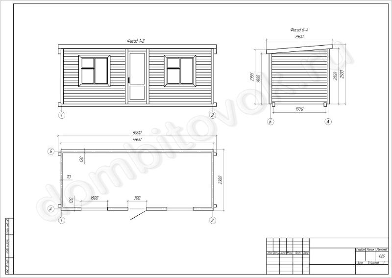 Бытовка дачная распашонка без перегородок фото