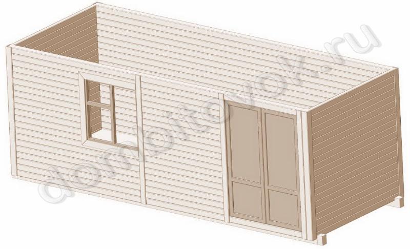 Бытовка стандарт с двумя распашными дверьми фото