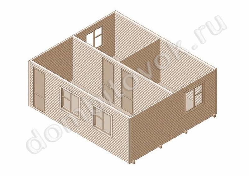 Дачный домик с тремя комнатами фото