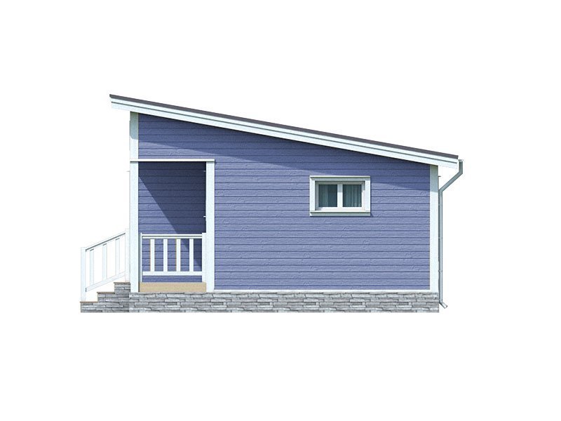 Одноэтажный дом с односкатной крышей К1-1