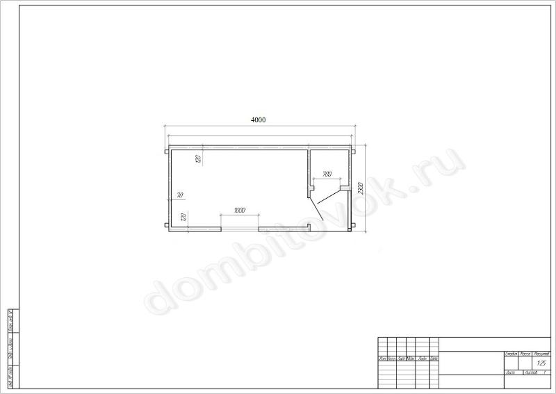 №8 Маленький садовый домик с крыльцом и хоз.помещением 1х1м