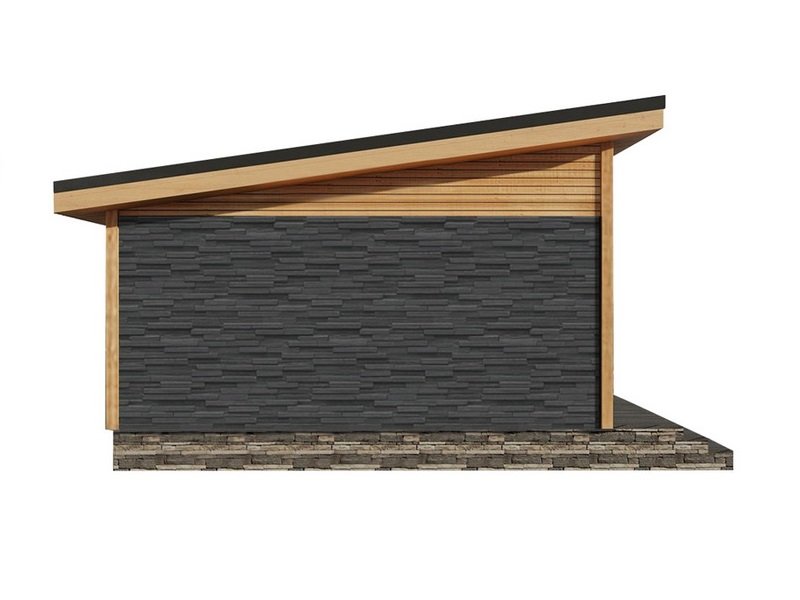 Одноэтажный дом с односкатной крышей К1-3