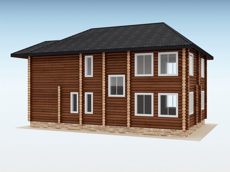 Дом из оцилиндрованного бревна "Sweet"