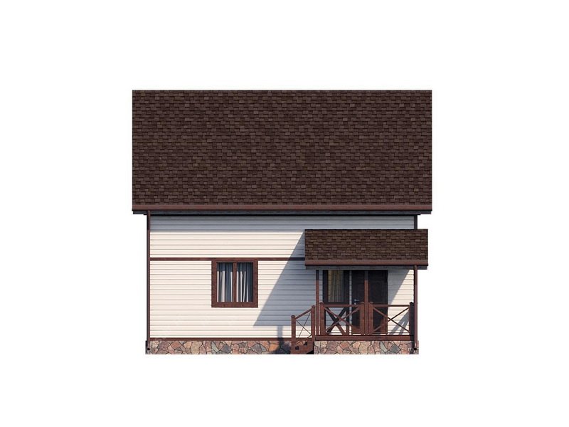 Двухэтажный дом с двухскатной крышей К2-2