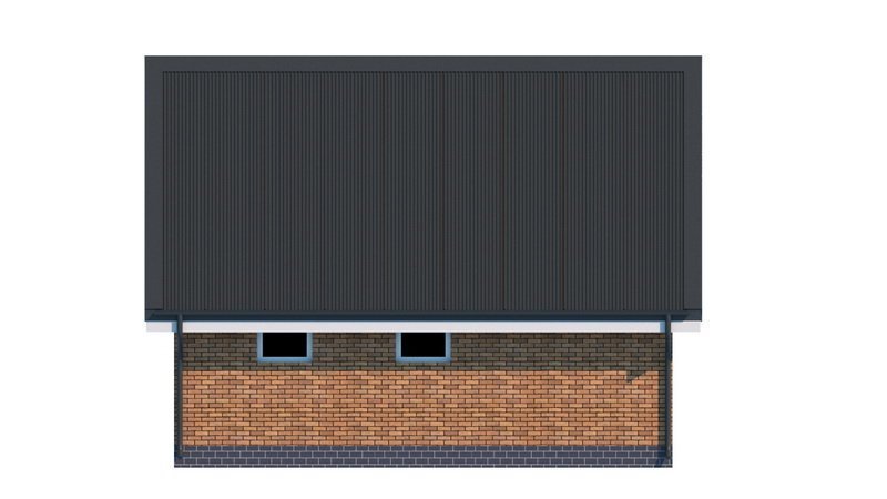 Двухэтажный дом с двухскатной крышей К2-11