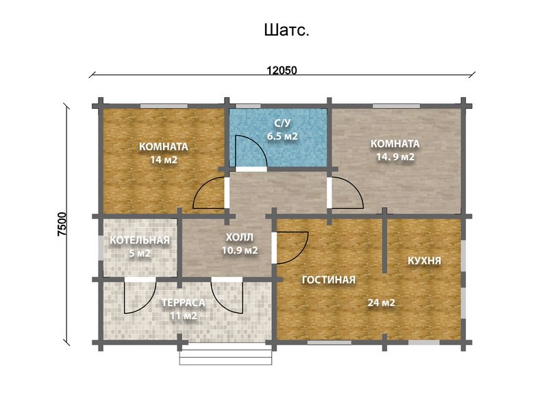 Дом из бруса "Schatz"