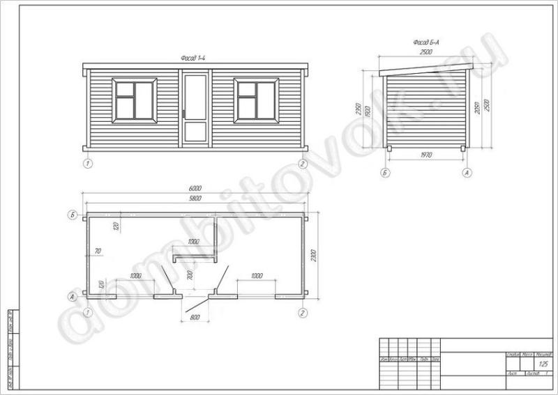 Фото бытовки строительной с тамбуром и двумя комнатами