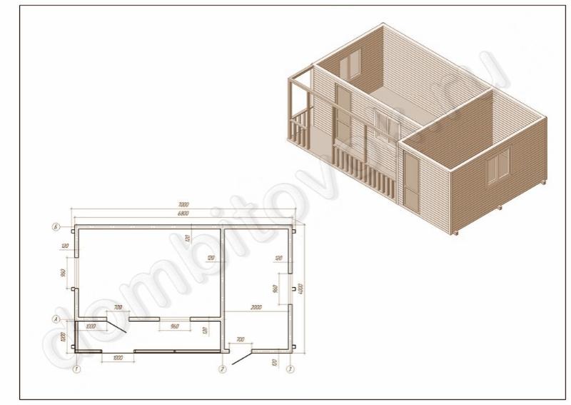 Дачный домик с крыльцом фото
