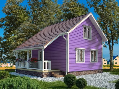 Двухэтажный каркасный дом фото