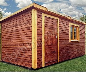 №16 Бытовка дачная стандарт с тамбуром 1х2м (утепленная)