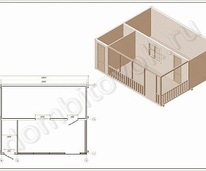 №2 Дачный домик с верандой и хоз.помещением
