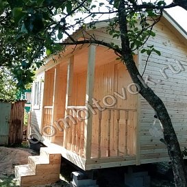 Фото бытовка с крыльцом 5х3м