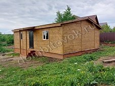 Дачный дом с прихожей, двумя комнатами и кухней фото