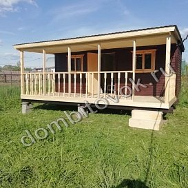 Бытовка с верандой для дачи фото