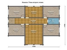 Дом из оцилиндрованного бревна "ФЕМИЛИ"