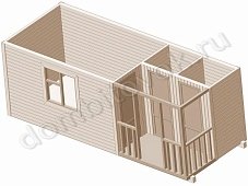 Утепленная бытовка с крыльцом и двумя хоз. помещениями фото