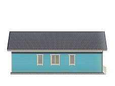 Одноэтажный дом с двухскатной крышей К1-4