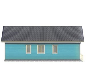 Одноэтажный дом с двухскатной крышей К1-4