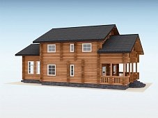 Дом из оцилиндрованного бревна "Катрин"