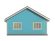 Одноэтажный дом с двухскатной крышей К1-4