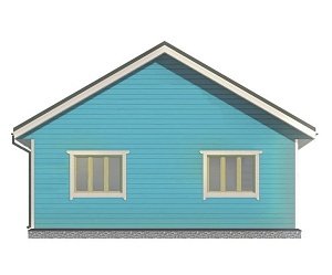 Одноэтажный дом с двухскатной крышей К1-4